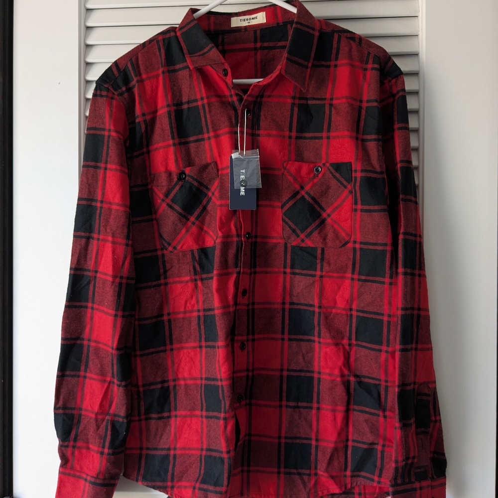 Red and Black Plaid Shirt